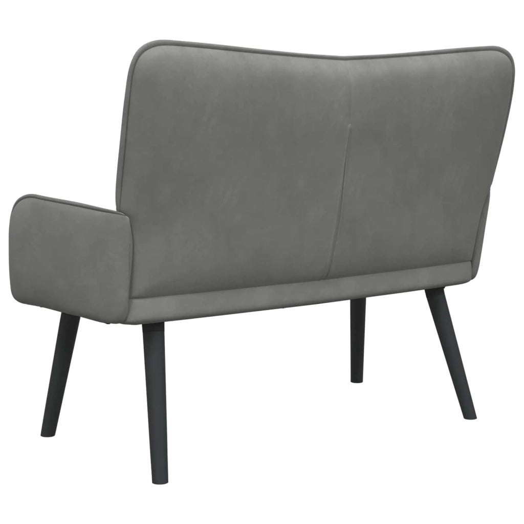 Sofa a Due Posti Grigio scuro 115 x 61 x 87 cm Velluto 42028951
