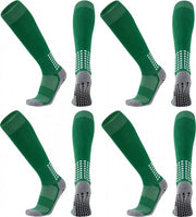 Calze da Calcio - calze sportive - 4 paia - misura unica 40-47 - Compressione - miglioramento prestazioni - Presa migliorata - Qualità - Calze robuste e confortevoli - con nodi antiscivolo - per la maggior parte degli sport