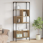 Libreria-Scaffale per Libri-Mobile di Stoccaggio Rovere artigianale 76 x 33 x 188,5 cm