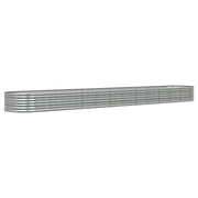 Fioriere | Cassetta per fiori | Letto Giardino Acciaio Zincato 512x80x36cm Argento