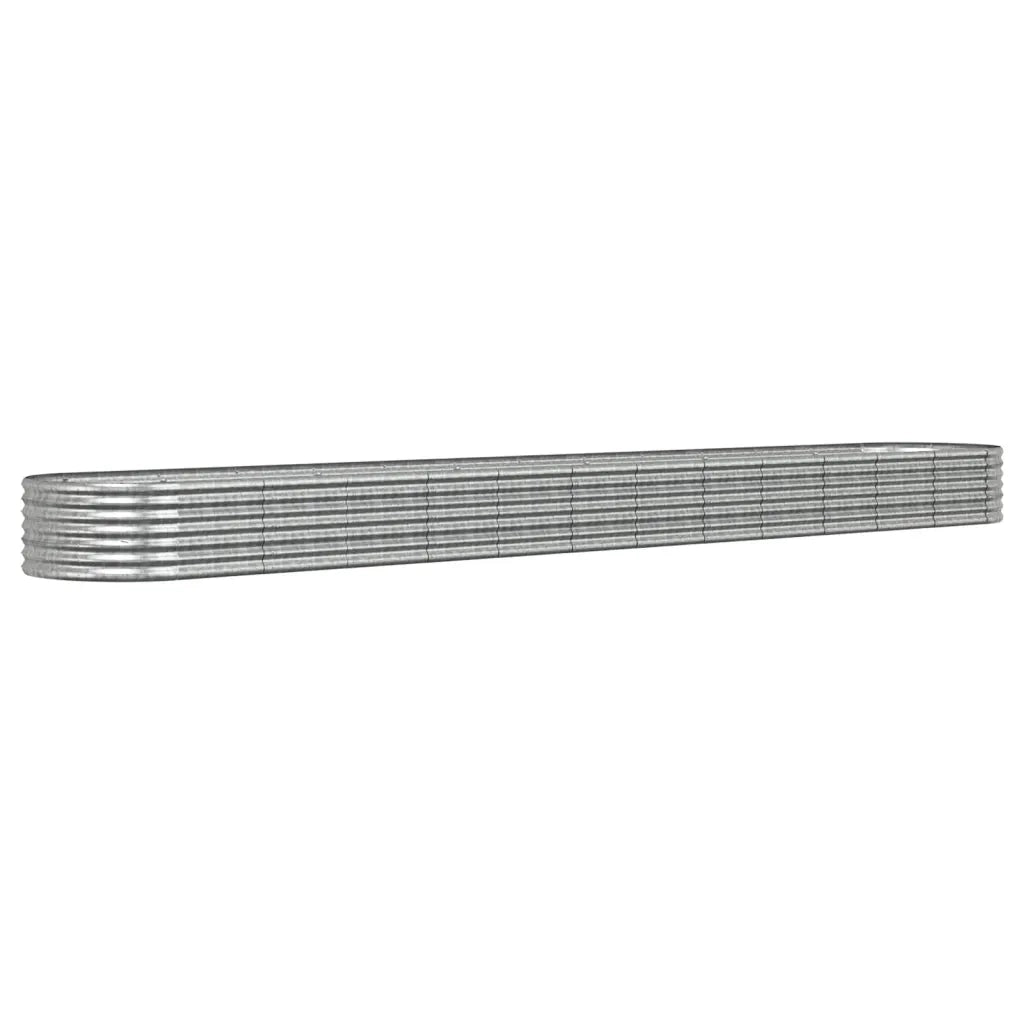 Fioriere | Cassetta per fiori | Letto Giardino Acciaio Zincato 512x80x36cm Argento