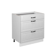 Vicco Cassettiera da bagno Bianco casa di campagna 80 x 82 cm con 3 cassetti, senza piano di lavoro