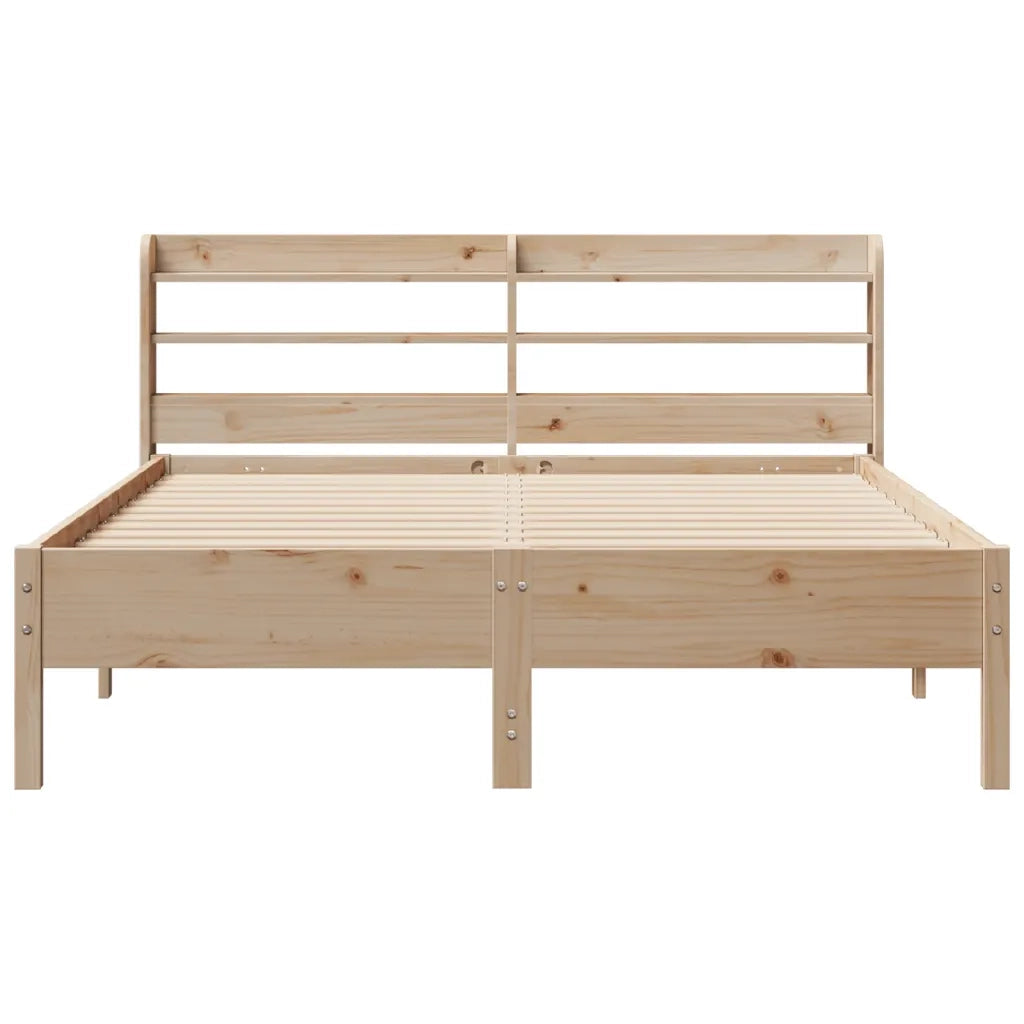 Letto senza Materasso 135x190 cm in Legno Massello di Pino 3306903
