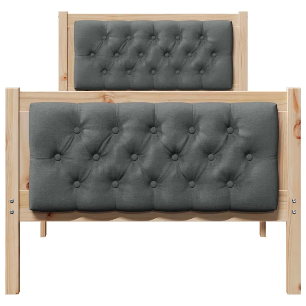 Struttura del letto Grigio scuro 80 x 200 cm Pino massello 878430