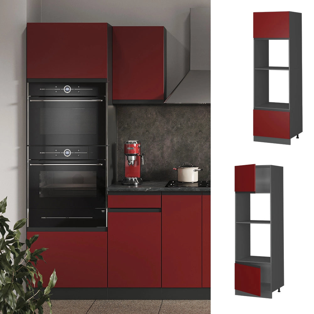 Vicco Set mobili bagno Rosso 60 cm Forma a J