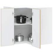 Pensile da Cucina ad Angolo-Mobile Cucina da Parete Kalmar Rovere Artigianale