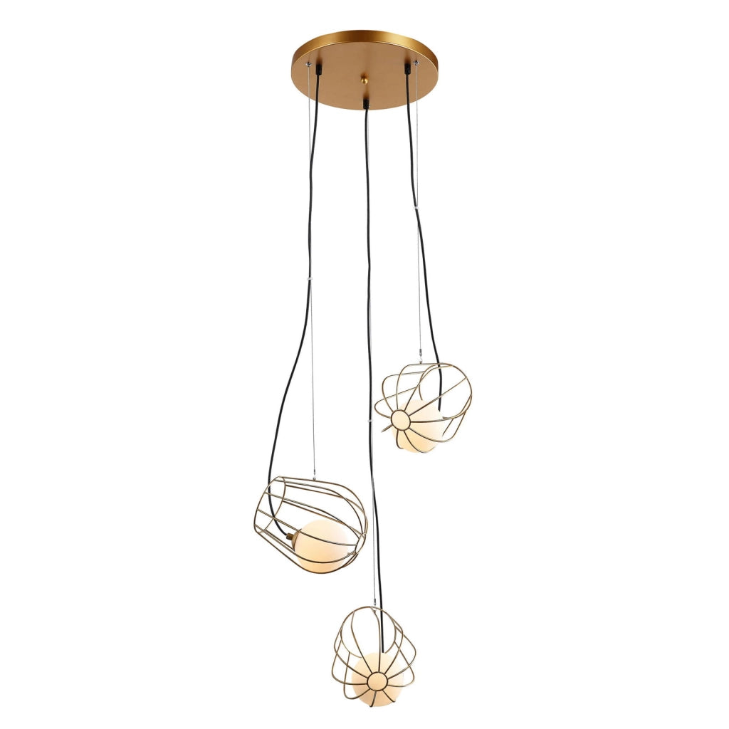 Lampadario Italux Melisa moderno oro 3xG9 MDM-3942/3 GD