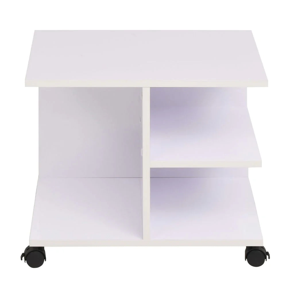 Mobiletto bianco con ripiani e ruote 50 cm codice 2702037/2