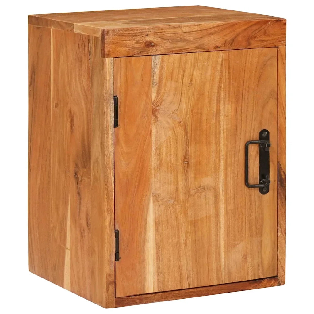 Comodino 2 pz-Set di 2 Tavolino da notte Marrone 35 x 33 x 48 cm Legno Massello di Acacia