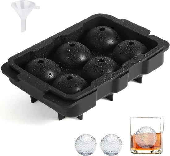 Fabbricante di Gelato a Forma di Pallina da Golf - Forme di Gelato a Sfera - 6 Grandi Sferette di Gelato - Regalo per Golf - Gelatiera per Cocktail, Caffè e Whisky