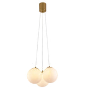 Trade Shop - Lampadario A Sospensione Bronzo Lampada Minimal Da Soffitto Con 3 Sfere Attacco G9 Lp-84-3 -