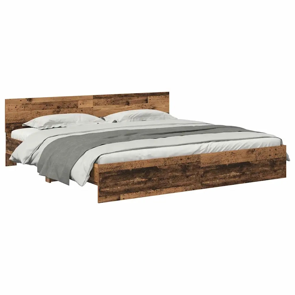 Struttura del letto con testiera Legno vecchio 200 x 200 cm 3403601