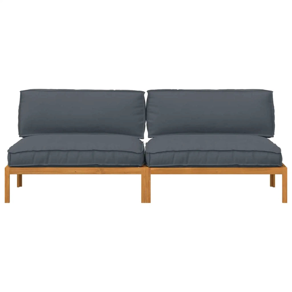 Set di divani 2 pcs Antracite Legno di Acacia Massello 3418216