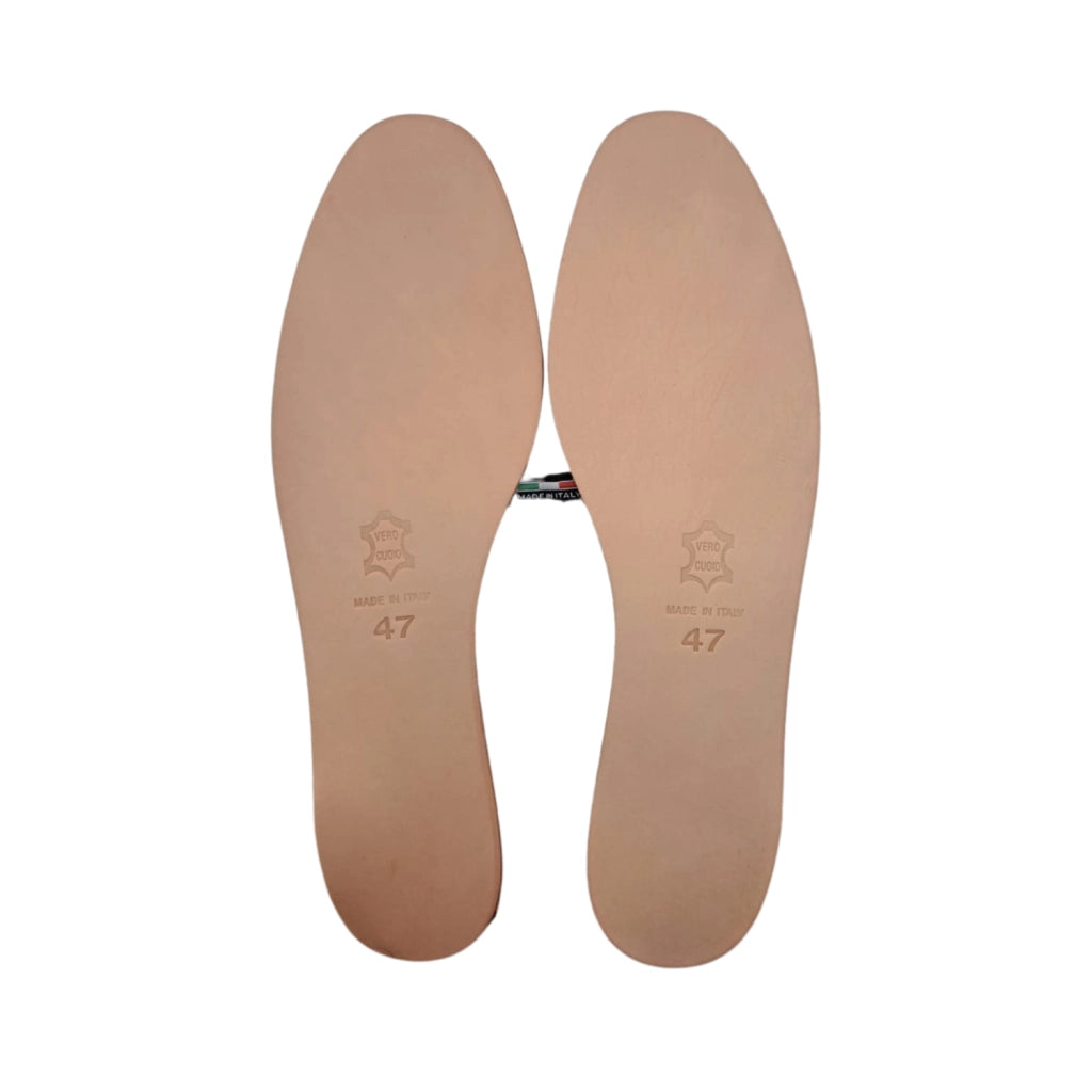 Soletta In Cuoio Naturale Ecologica - Misure da 36 a 47 EcoPrice® Numero Scarpa: 47