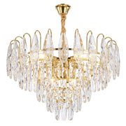 Lampada A Sospensione In Cristallo Swe080-cp 50cm Gold