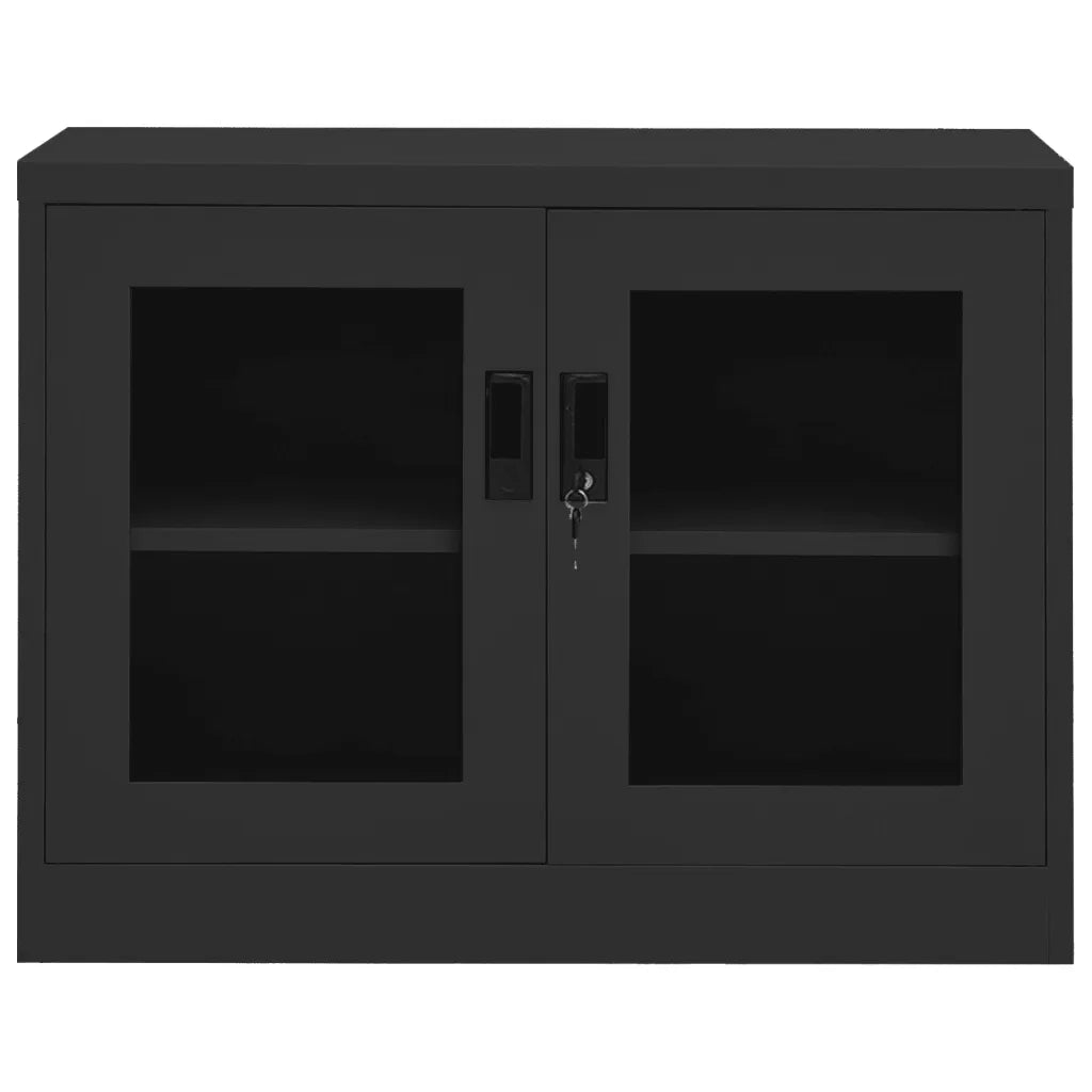 Armadio per Ufficio Antracite 90x40x70 cm in Acciaio
