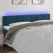 Testiera a LED-Testata con LED Blu Scuro 180x5x78/88 cm in Velluto 156269