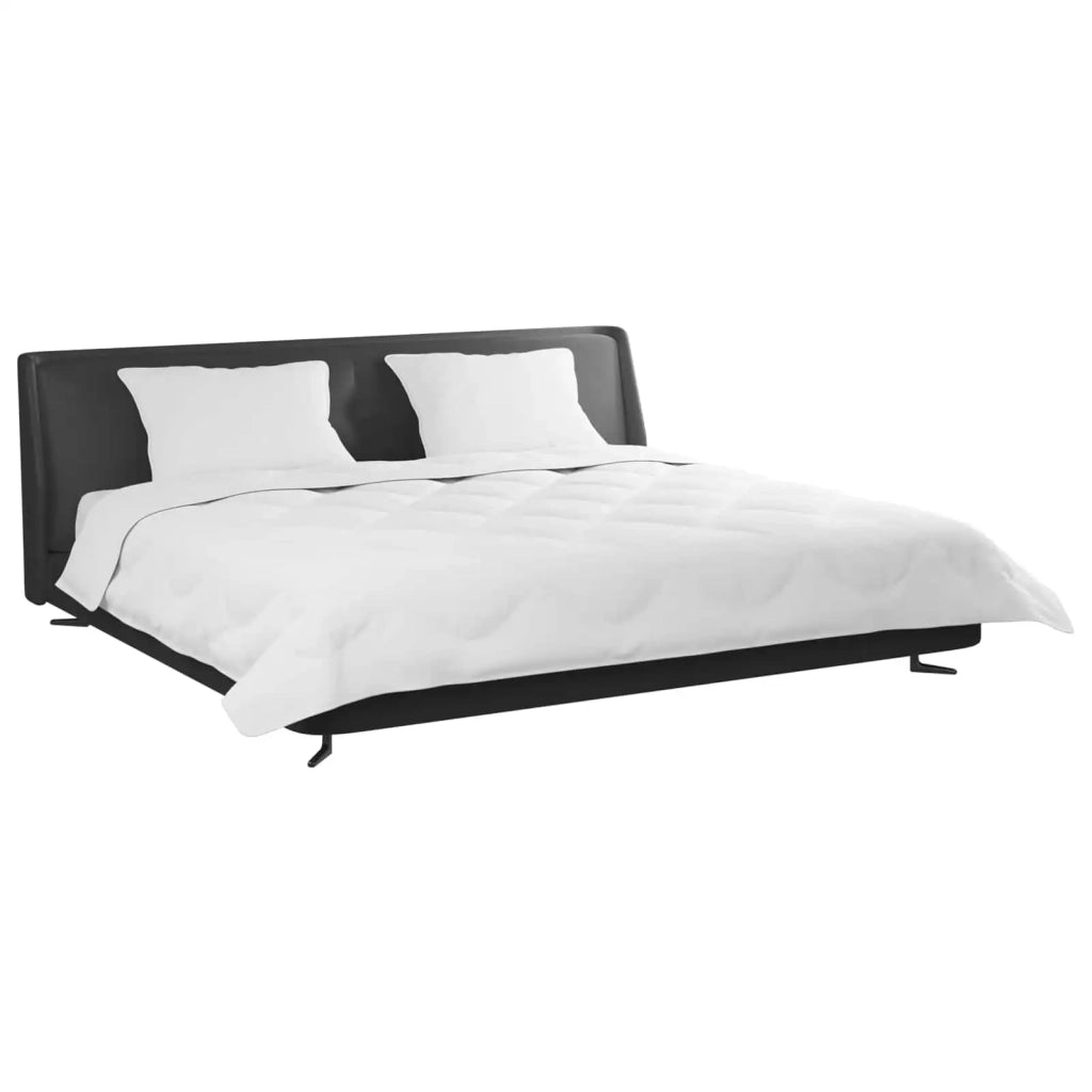 Piumone | Duvet con Cuscini 3 pz Bianco Microfibra e Piuma d'Oca