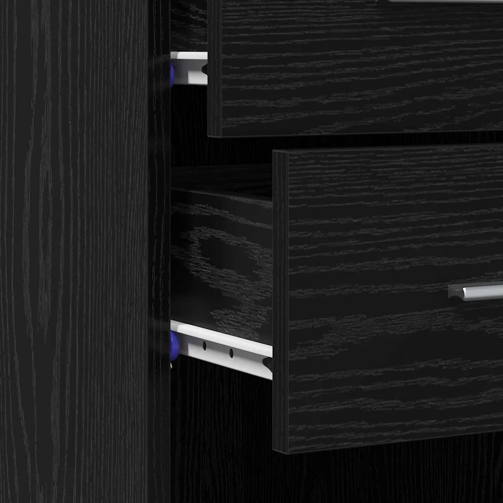 Libreria con cassetto Rovere Nero 30 x 42.4 x 185.2 cm 868741