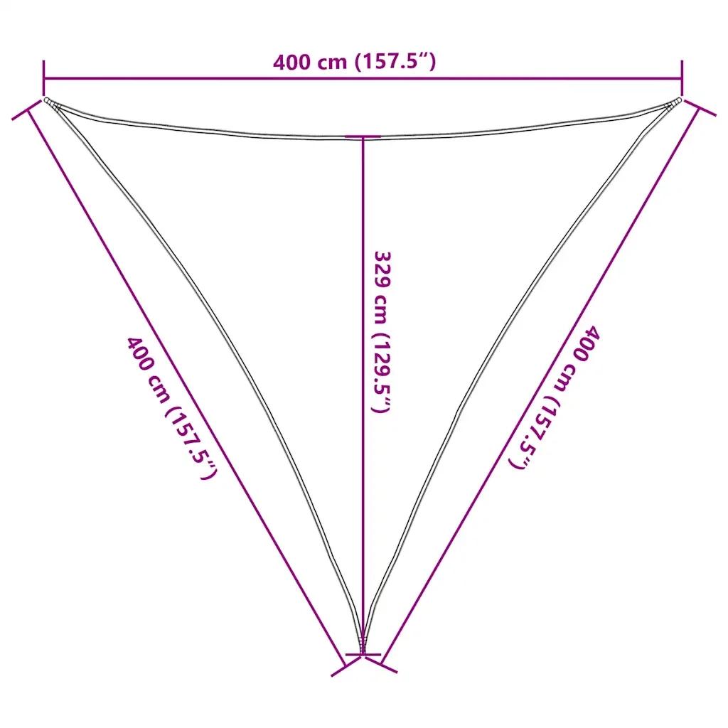 Vela Parasole 160 g/m² Rossa 4x4x4 m in HDPE 311643