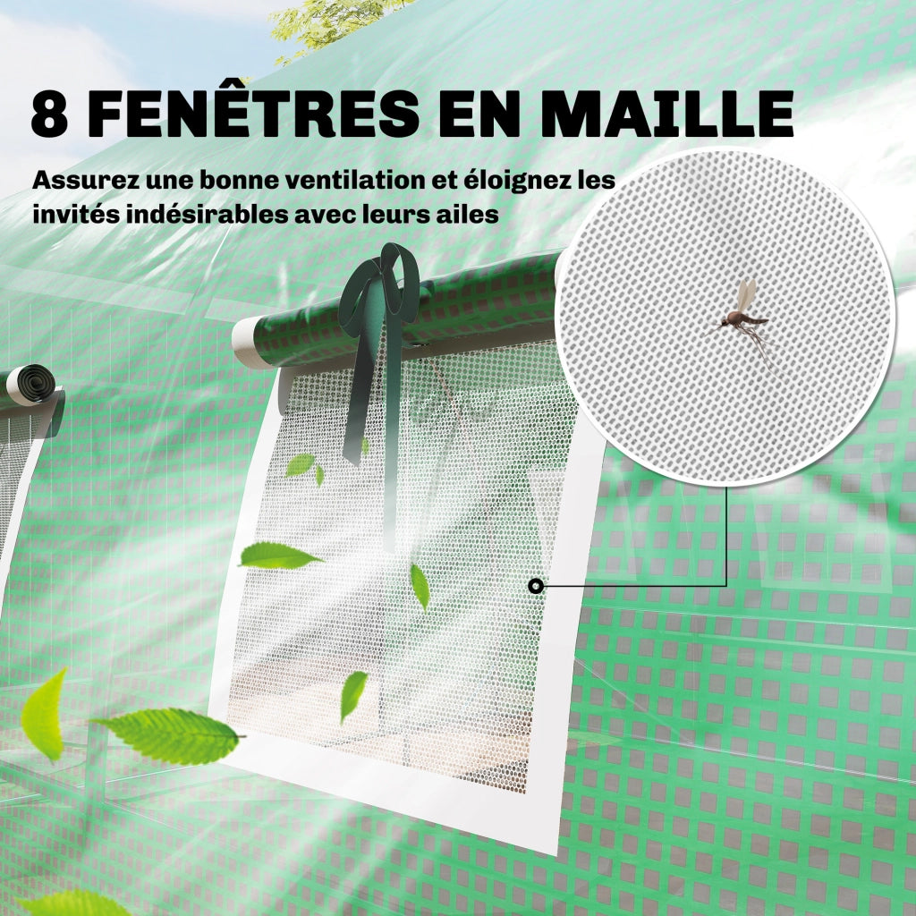 Serra tunnel 12m2 ¨C zephmum ¨C verde 295x400x200cm