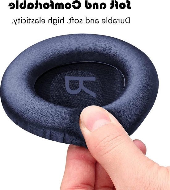 Orecchini di Sostituzione per Headset di Cancello Rumiore Modello 700 Materiale PU Pelle Scamosciata Blu Scuro