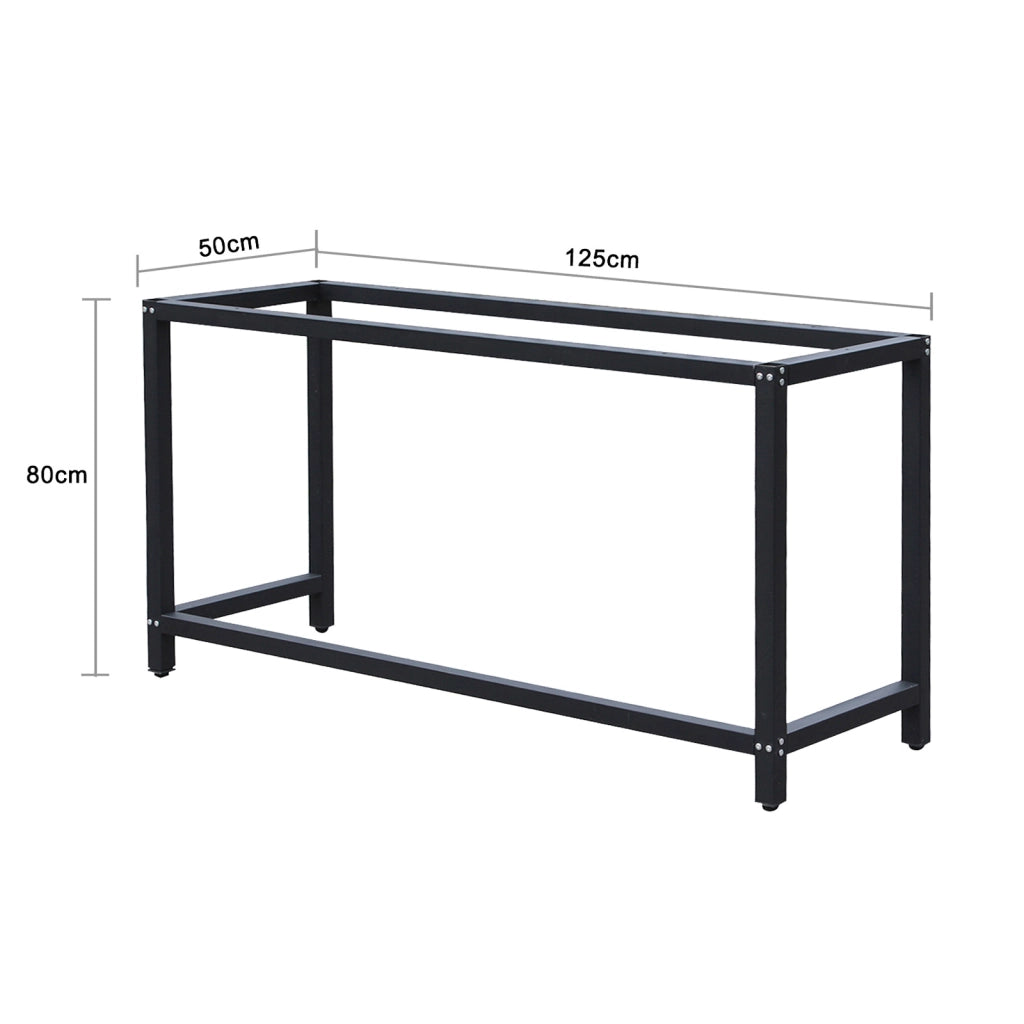 Telaio per banco da lavoro in acciaio, gambe per banco da lavoro; telaio per tavolo 50 x 125 x 80 cm