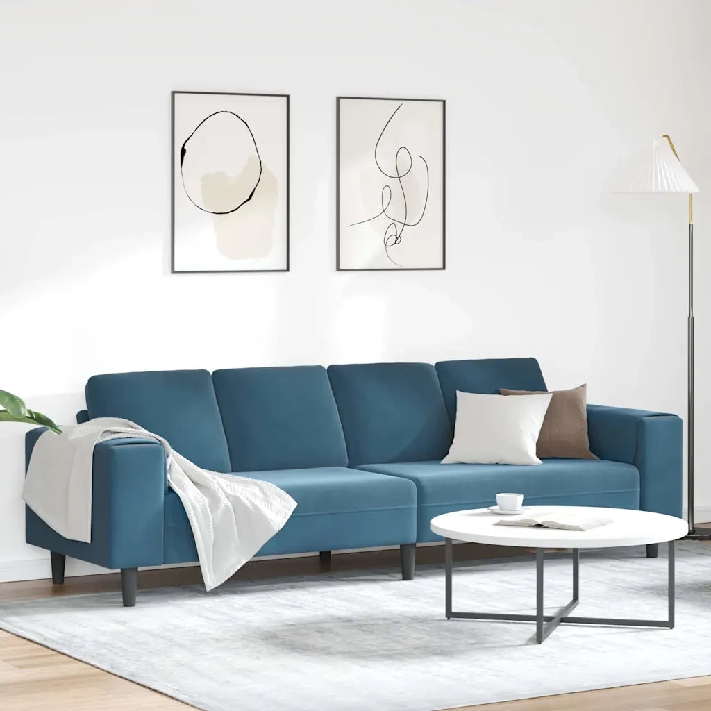 Set di divani Blu Velluto
