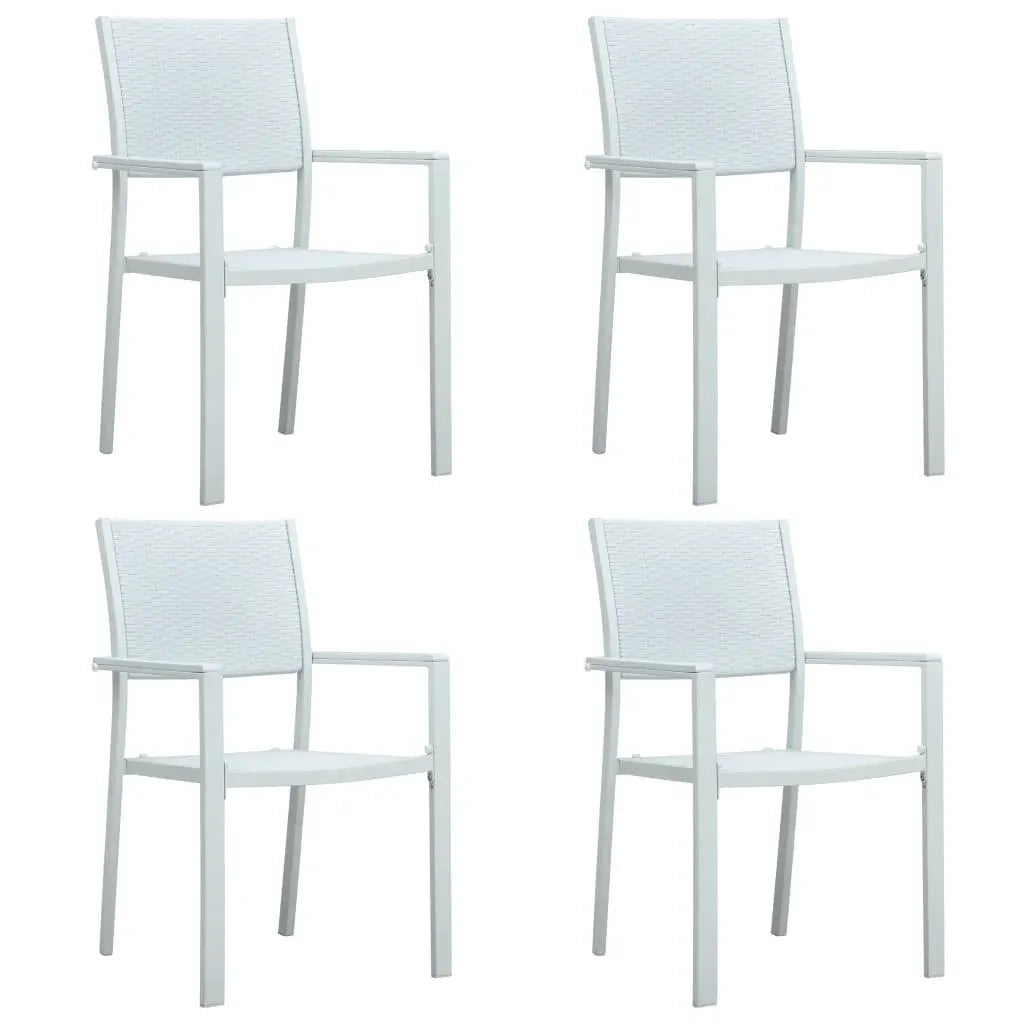 Set Mobili da Pranzo per Giardino 7 pz Nero e Bianco cod mxl 36952