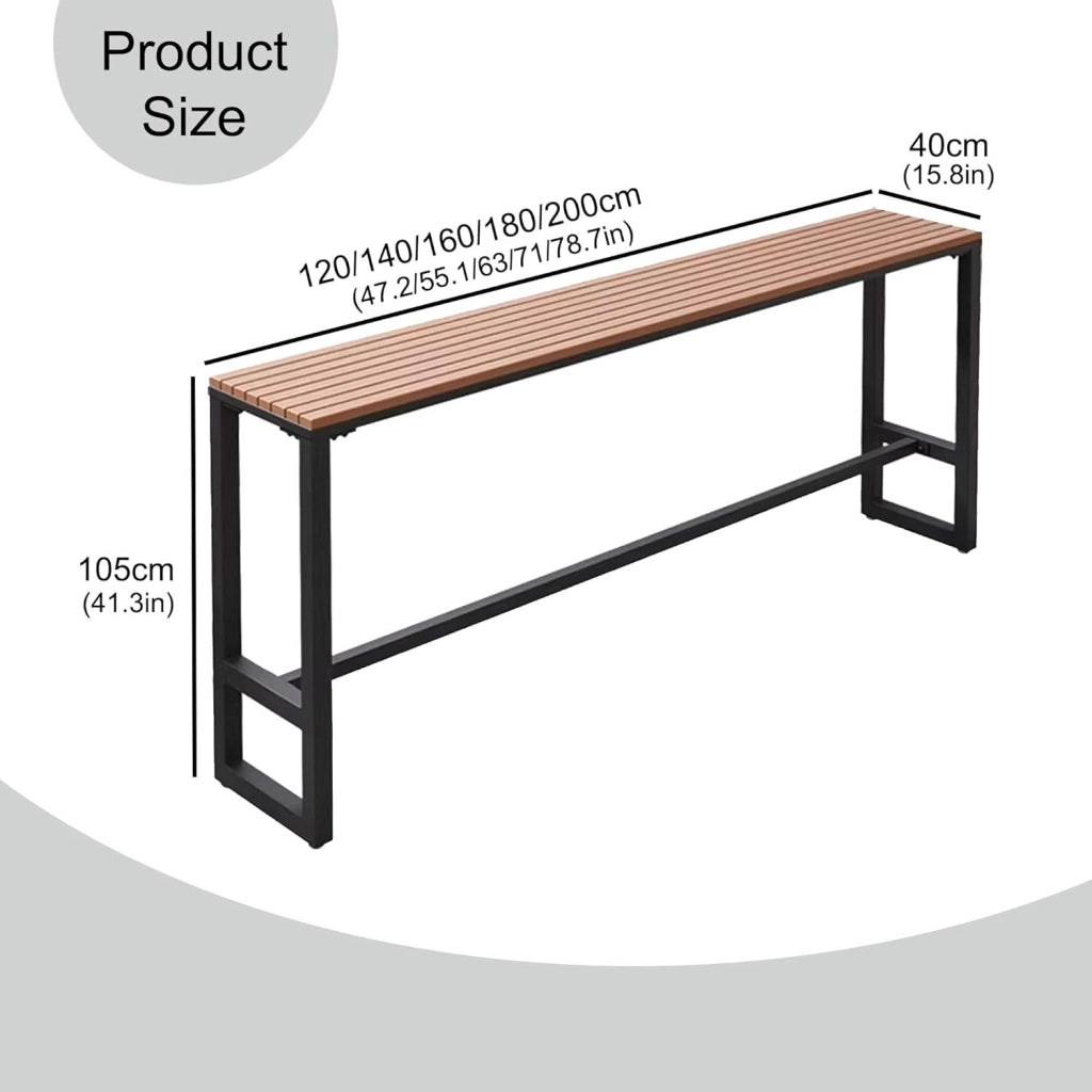 Tavolo Alto Bancone Bar da Esterno Tavolino Alto e Stretto da Balcone Salvaspazio per Cucina Sala da Pranzo Bar Esterno(160cm/63in)
