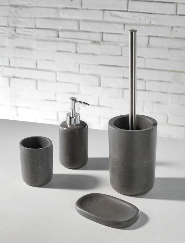 Set 4 Accessori da Bagno in Resina TFT Praia Grigio