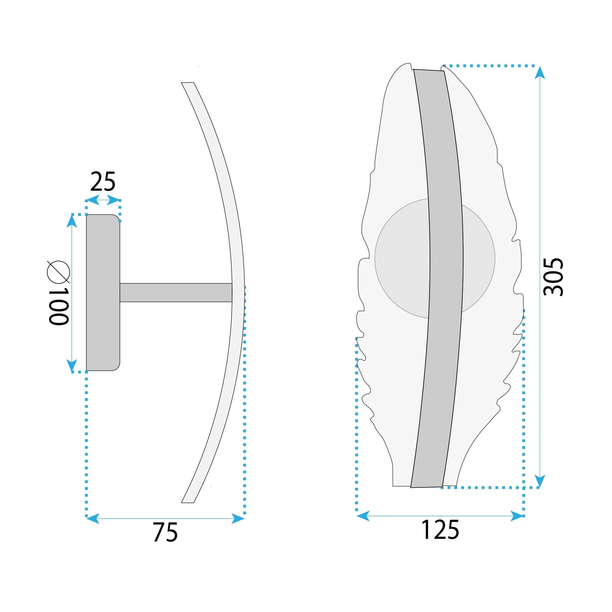 Lampada Da Parete Led G140-w Gold