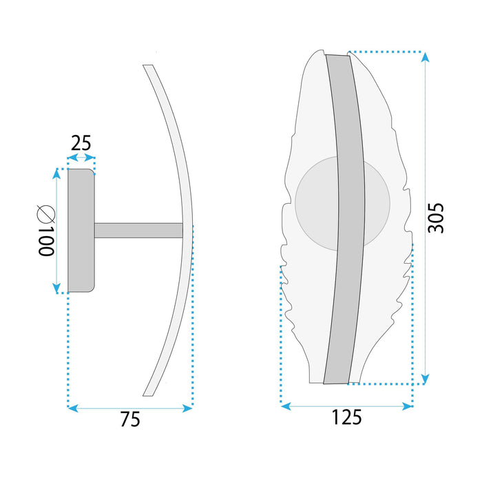 Lampada Da Parete Led G140-w Gold