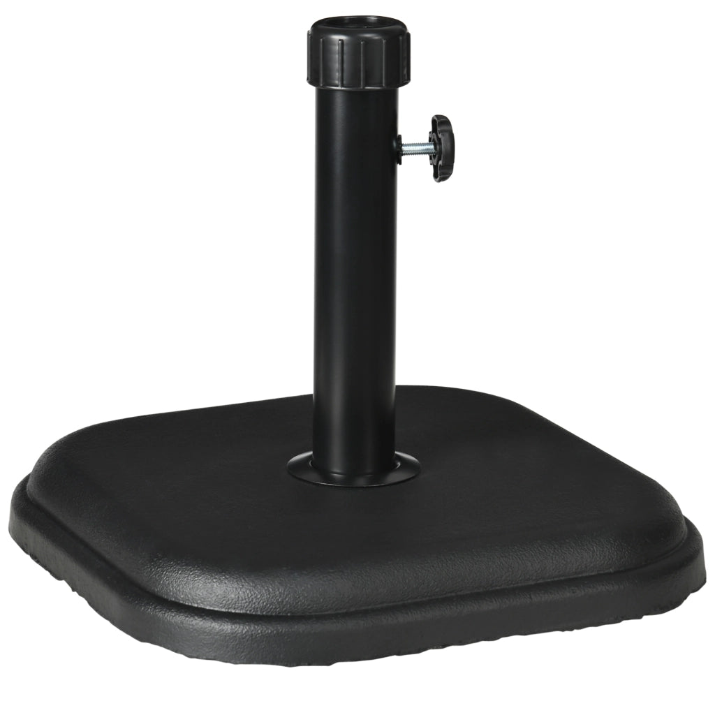 Base per Ombrellone in Cemento Quadrata 11kg ¨C Zephmum ¨C Nero 32-38mm