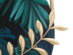 Orologio da Muro Roundy Green 60x4,5x65 cm in Ferro e MDF Multicolor