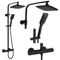 Set Doccia Da Incasso Rea Tom Black