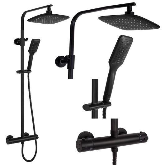 Set Doccia Da Incasso Rea Tom Black