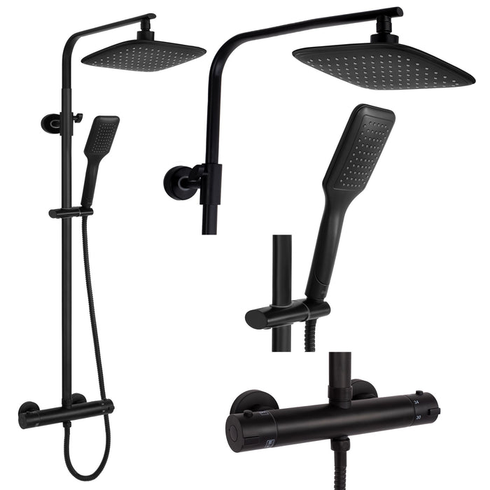 Set Doccia Da Incasso Rea Tom Black