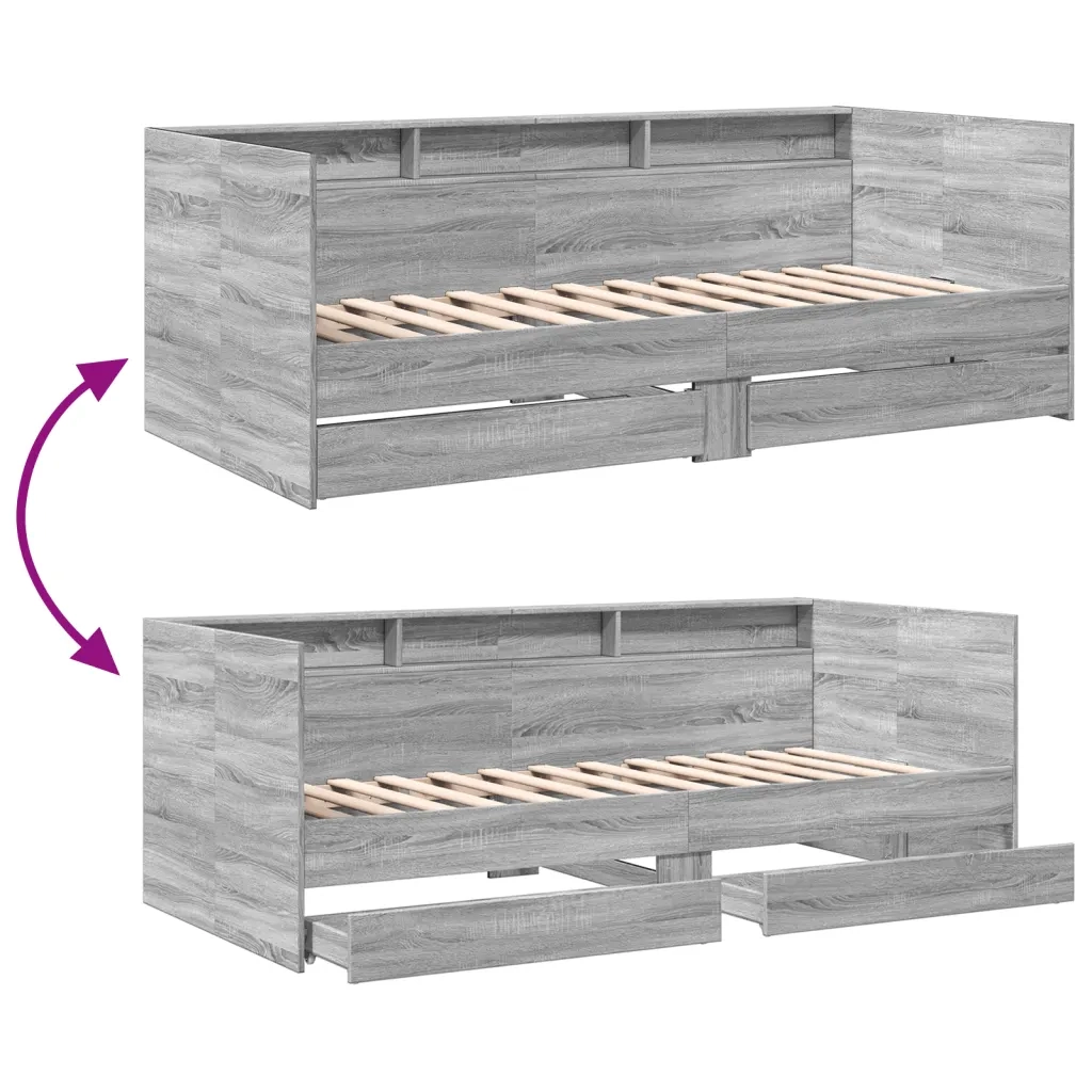 Divano Letto con Cassetti senza Materasso 75x190 cm 3280865