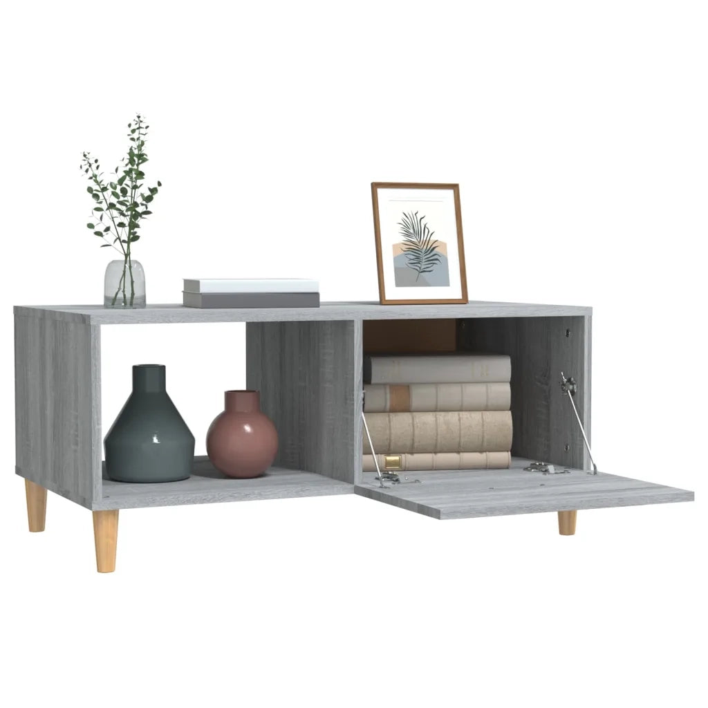 Tavolino Salotto Grigio Sonoma 89,5x50x40 cm Legno Multistrato 817514