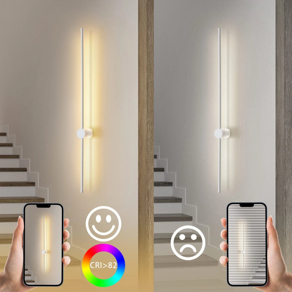 ZMH Applique a LED da interno 60CM lampada da corridoio bianca moderna 3000K per soggiorno