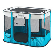 Box pieghevole per cani 70 x 55 x 45 cm blu beige 03_0010230