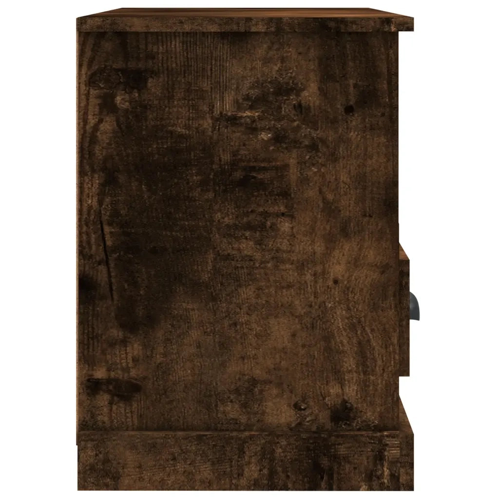 Mobile Porta TV Rovere Fumo 80x35x50 cm in Legno Multistrato 816285