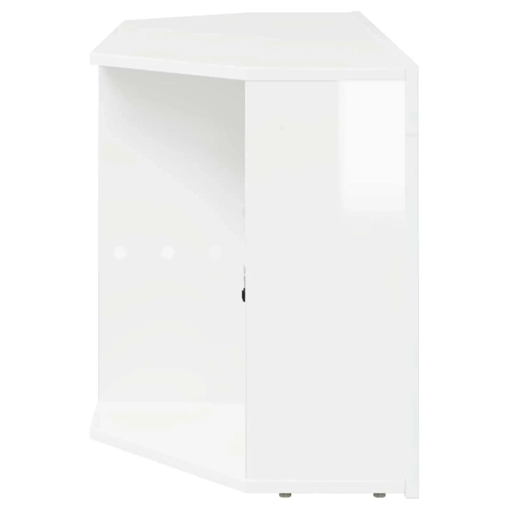 Mobile TV LED Angolare Bianco ad Alto Lucido 100 x 40 x 50 cm 889799