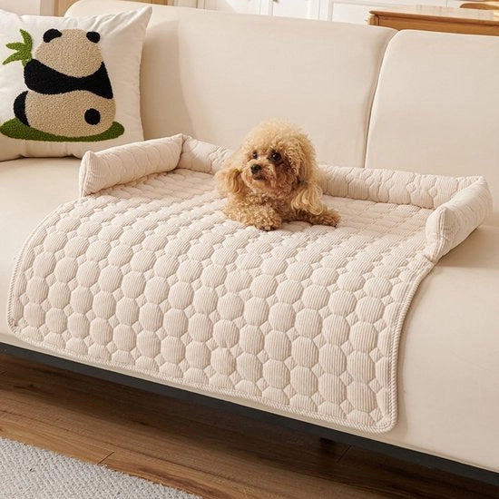 Sofa per cani con materassino universale da 75cm, protezione per cani e mobili con cuscino antislip e collo di protezione.