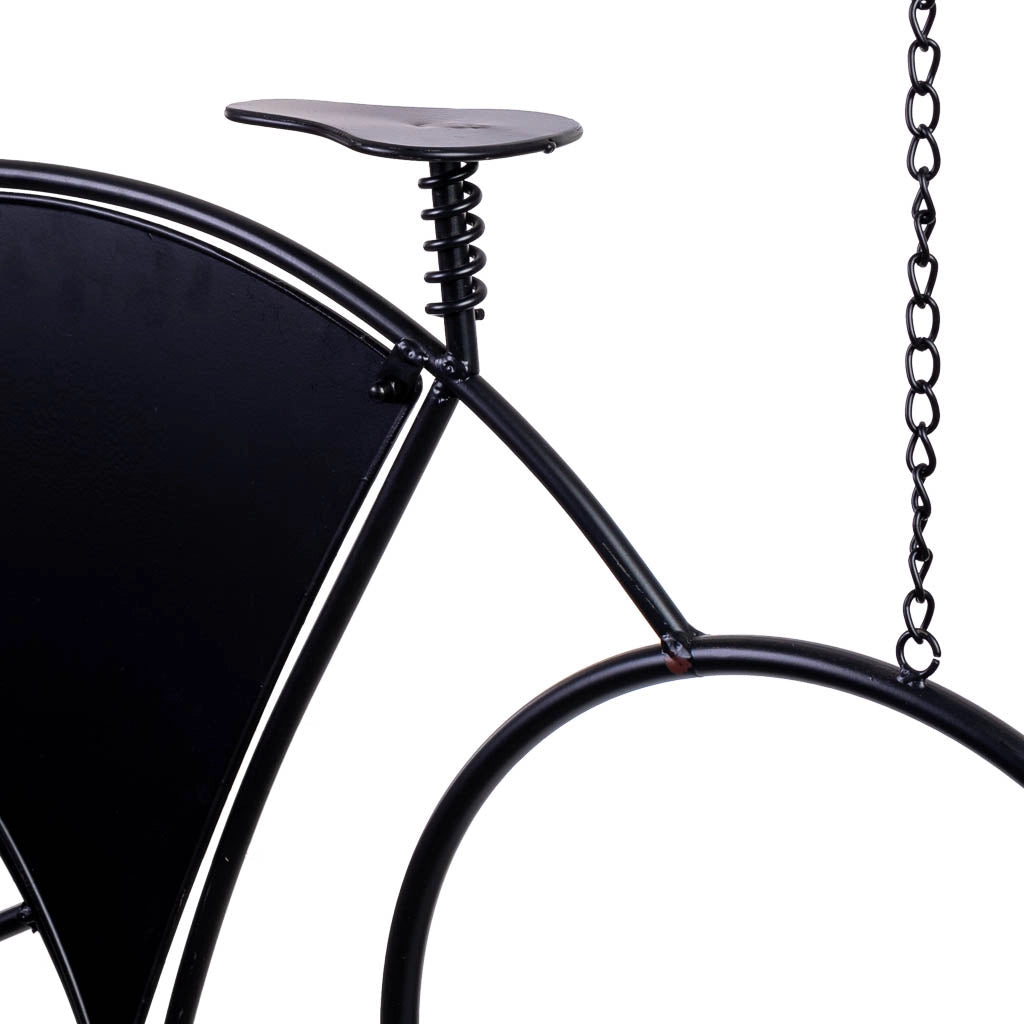 Bicicletta decorativa in metallo con due cestini 85x22x98h cm