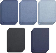 Kit di strappi di cotone Allecto Plus 20 pezzi - Tessuti di riparazione - Adesivi forti - Riparazione di jeans - Decorazione DIY - Lavabile e duraturo