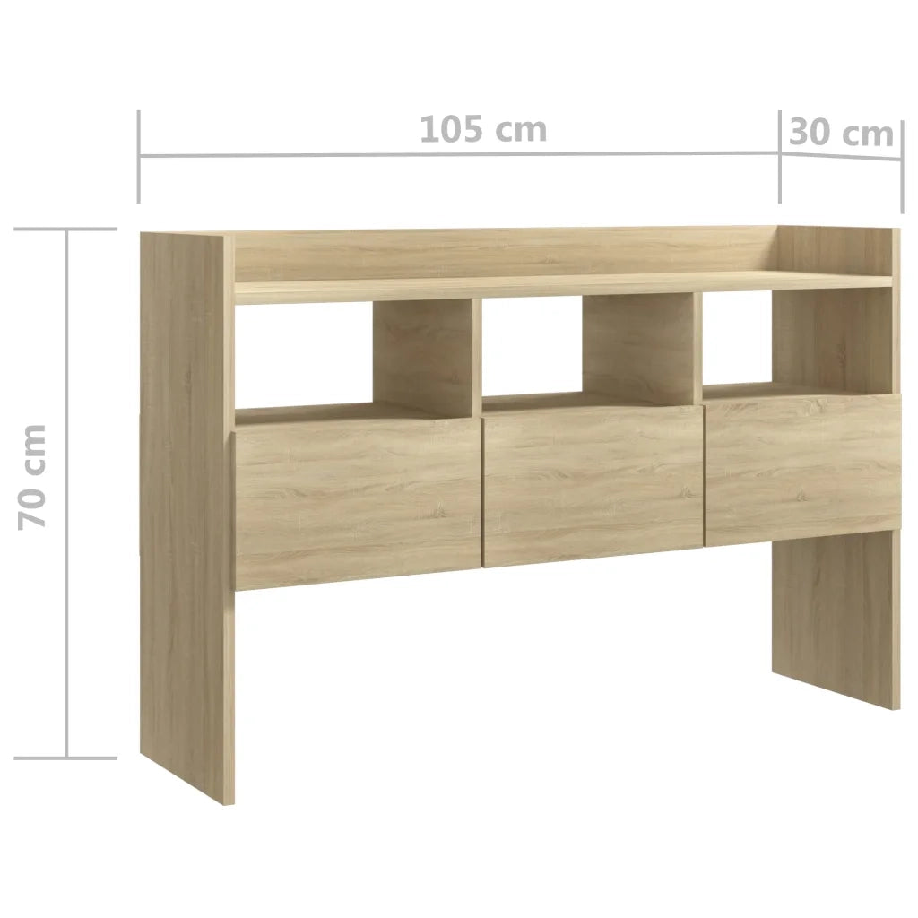 Credenza Rovere Sonoma 105x30x70 cm in Legno Multistrato 808380