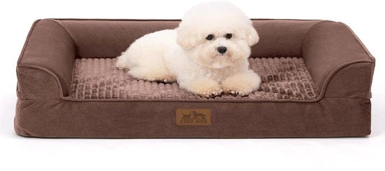 Letto per cani ortopedico per piccoli cani, divano per cani idrorepellente con laterali, letto per cani con schiuma supportiva e copertura rimovibile e lavabile, imbottitura idrorepellente e superficie antiscivolo