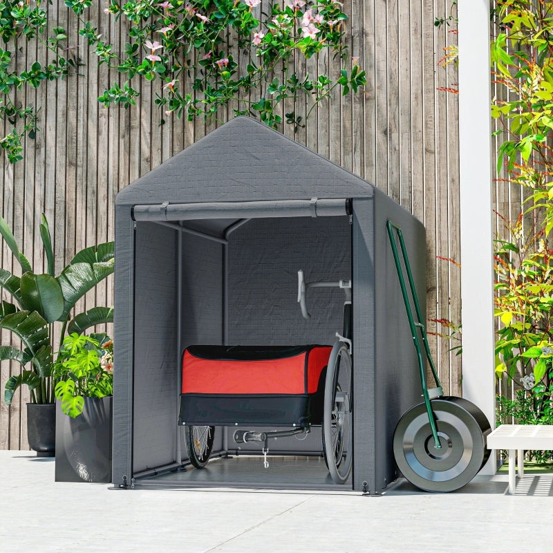RIMESSA DA GIARDINO 120x179x165 cm Acciaio Grigio Scuro